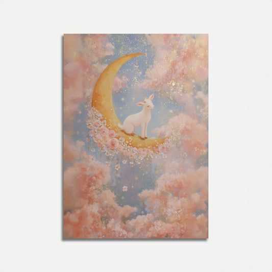Magical Moon Bunny Poster