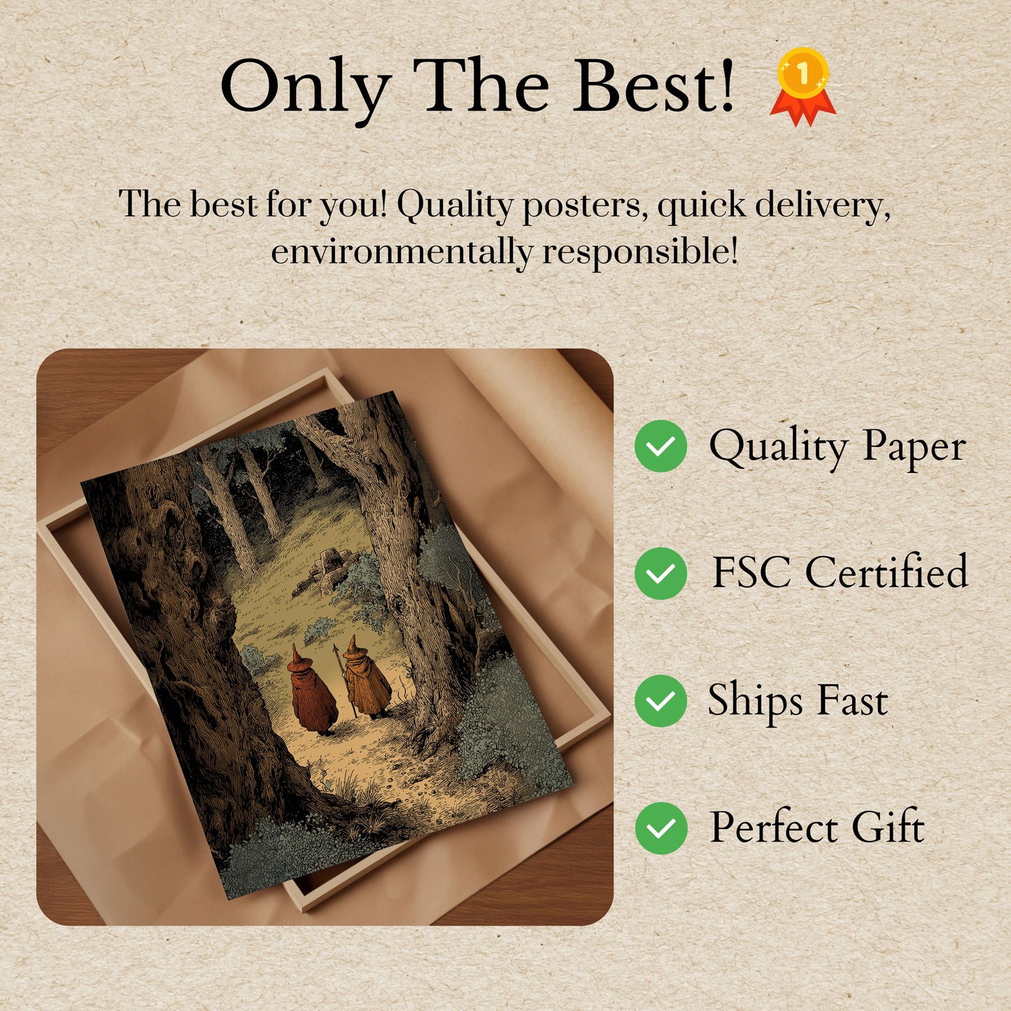 Mystical Forest Wizards Poster