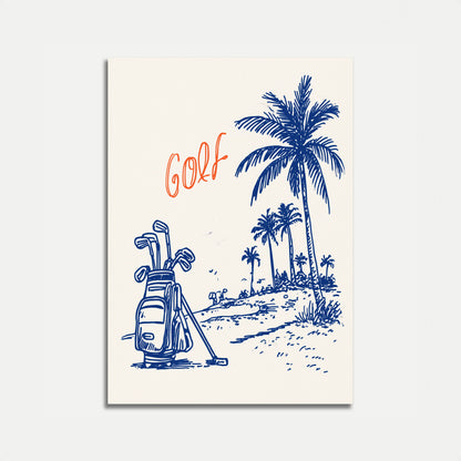 Tropical Golf Course Poster