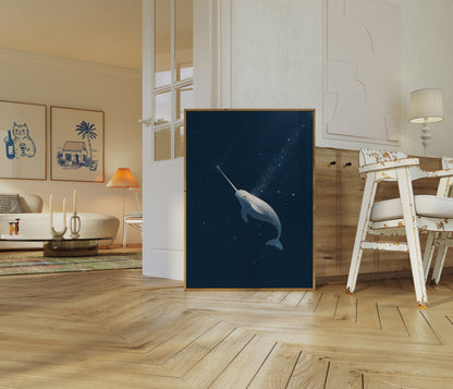 Narwal im Tiefenmeer Poster