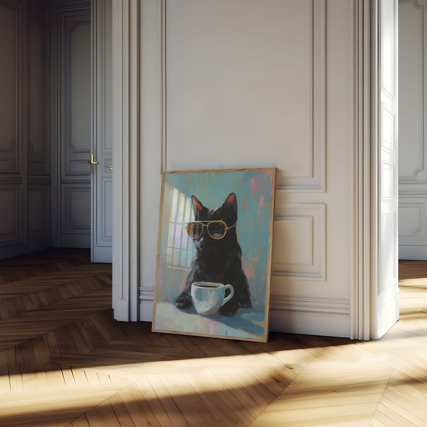 Pôster de Café da Manhã do Gato Legal