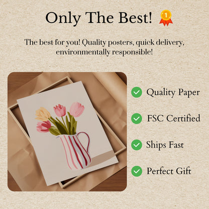 Tulipani in Vaso Rigato Poster