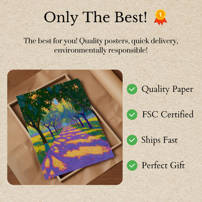 Purple Tree-Lined Path Poster