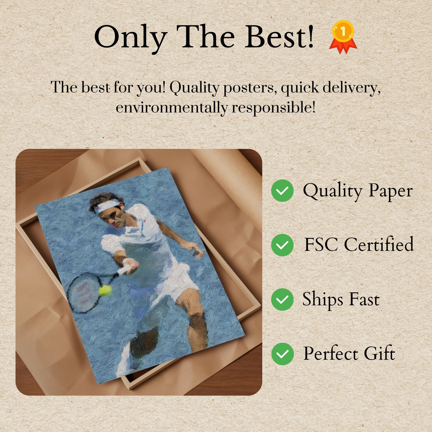 Tennis Elegance in Motion Poster