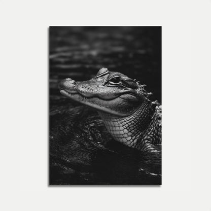 Prehistoric Predator Black and White Poster