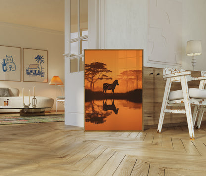 Serene Savanna Sunset Poster