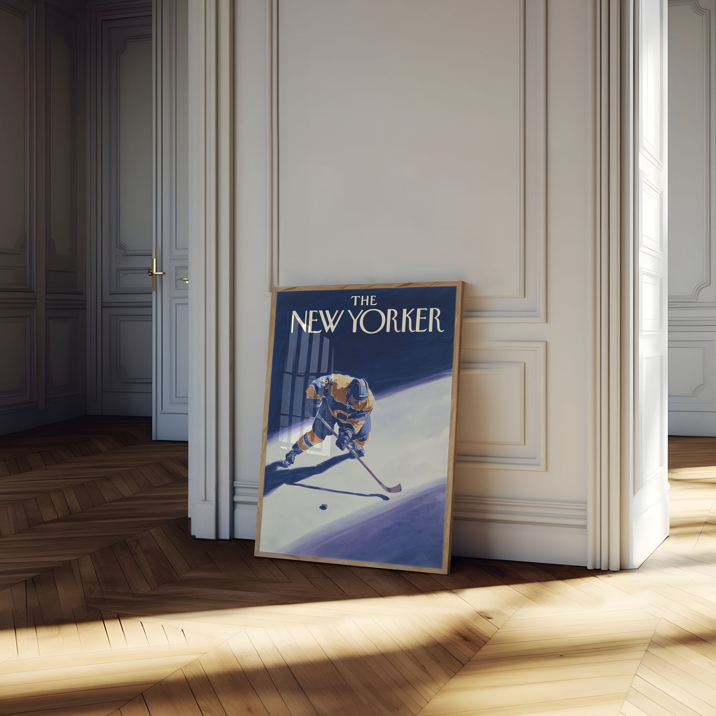 Hockey Ice Action New Yorker Poster