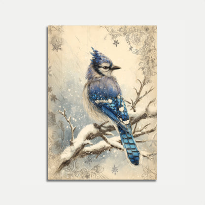 Poster Blu Jay Inverno Neve