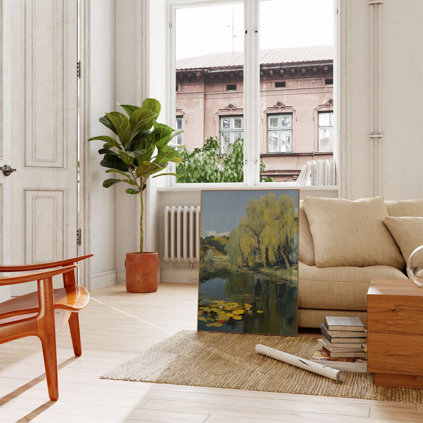 Willow Pond Reflection Poster