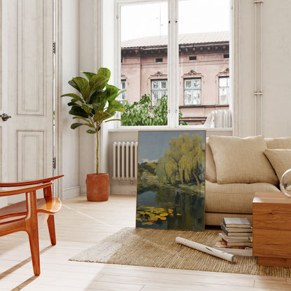 Willow Pond Reflection Poster