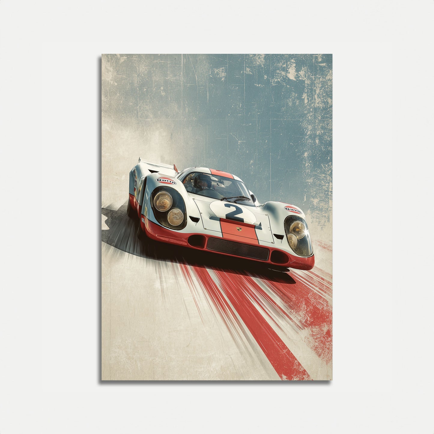 Vintage Porsche Racing Legend Poster