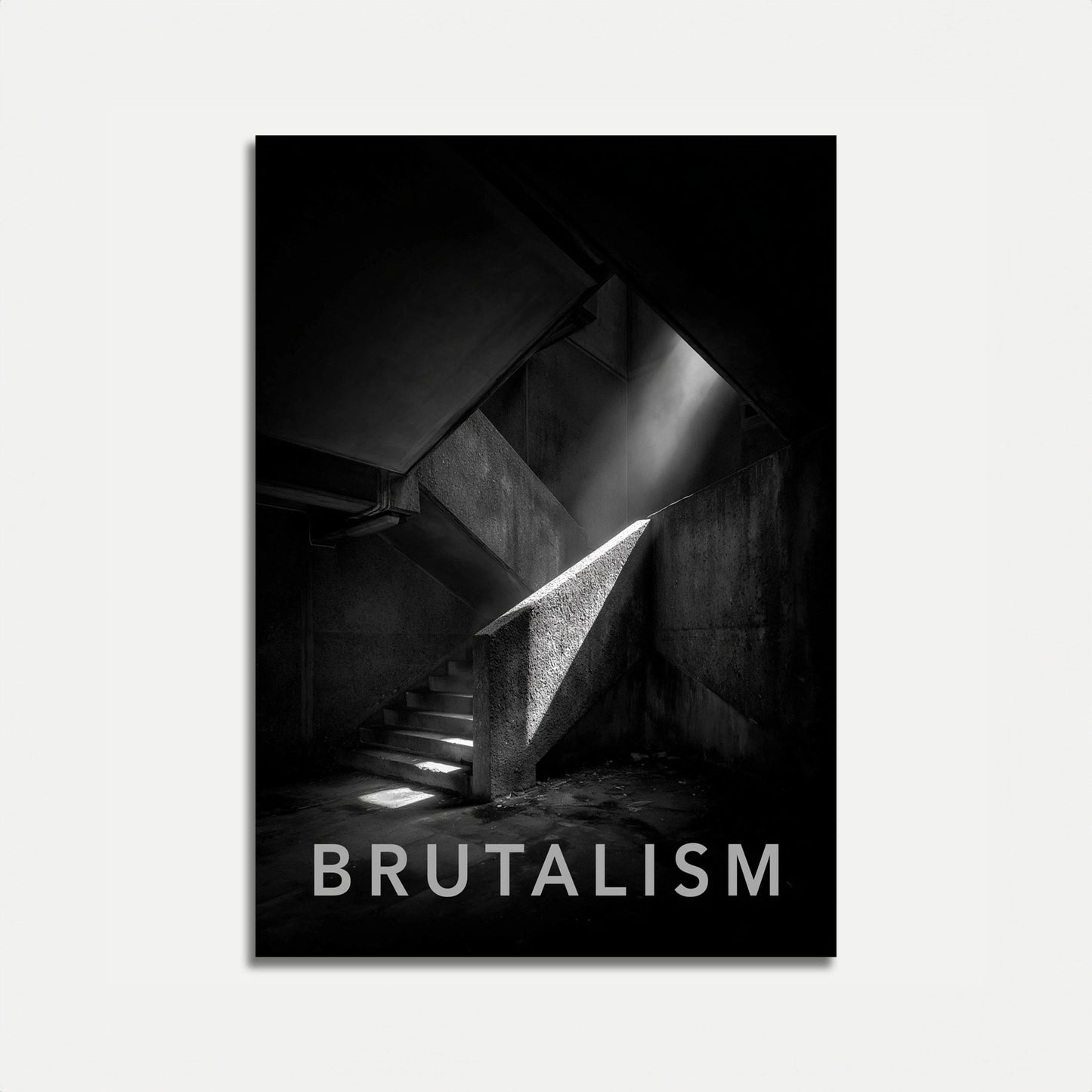 Brutalistisches Treppenhaus-Poster