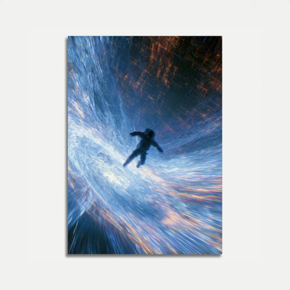 Poster Astronauta Volante nello Spazio Digitale