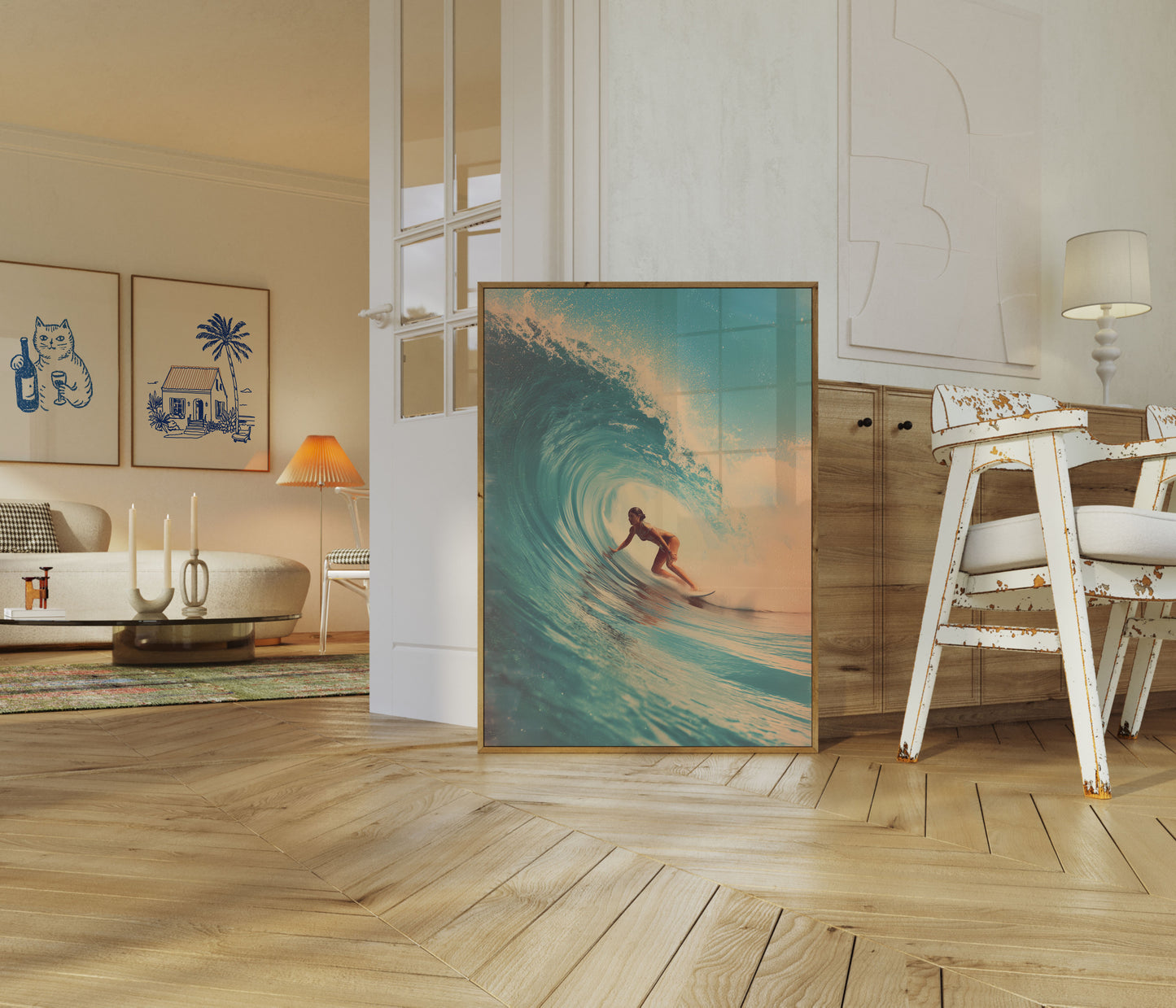 Sunset Wave Rider Poster