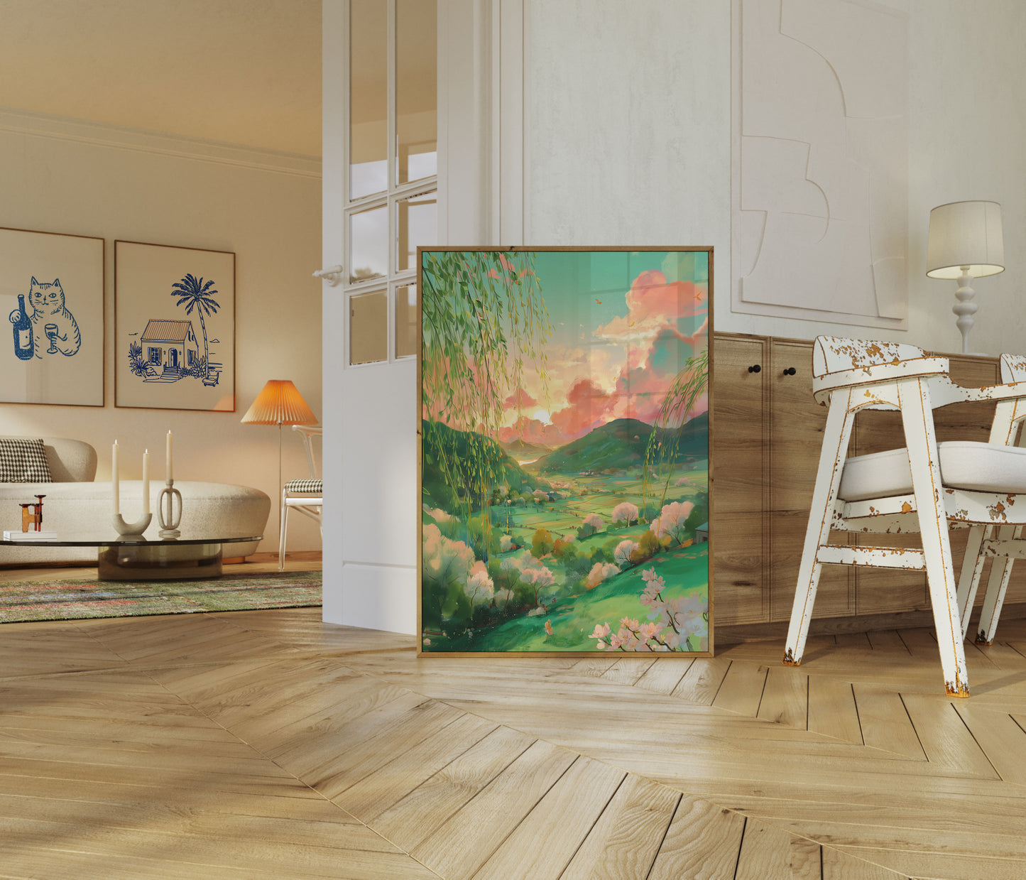 Dreamy Countryside Sunset Poster
