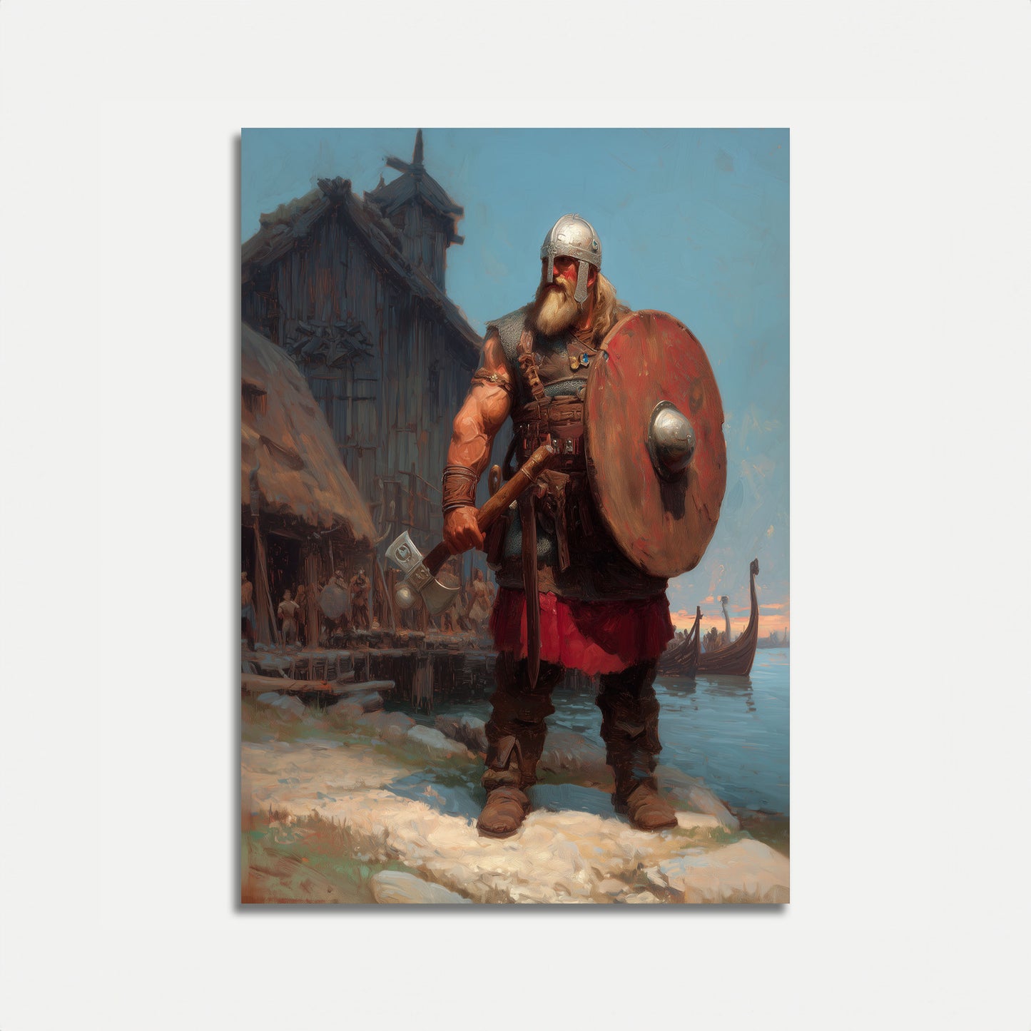 Mighty Viking Warrior Coastal Poster