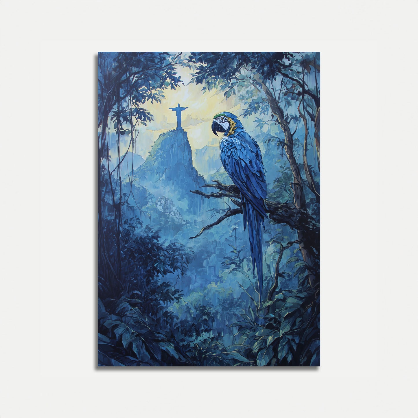 Rio's Blue Parrot Vista Poster