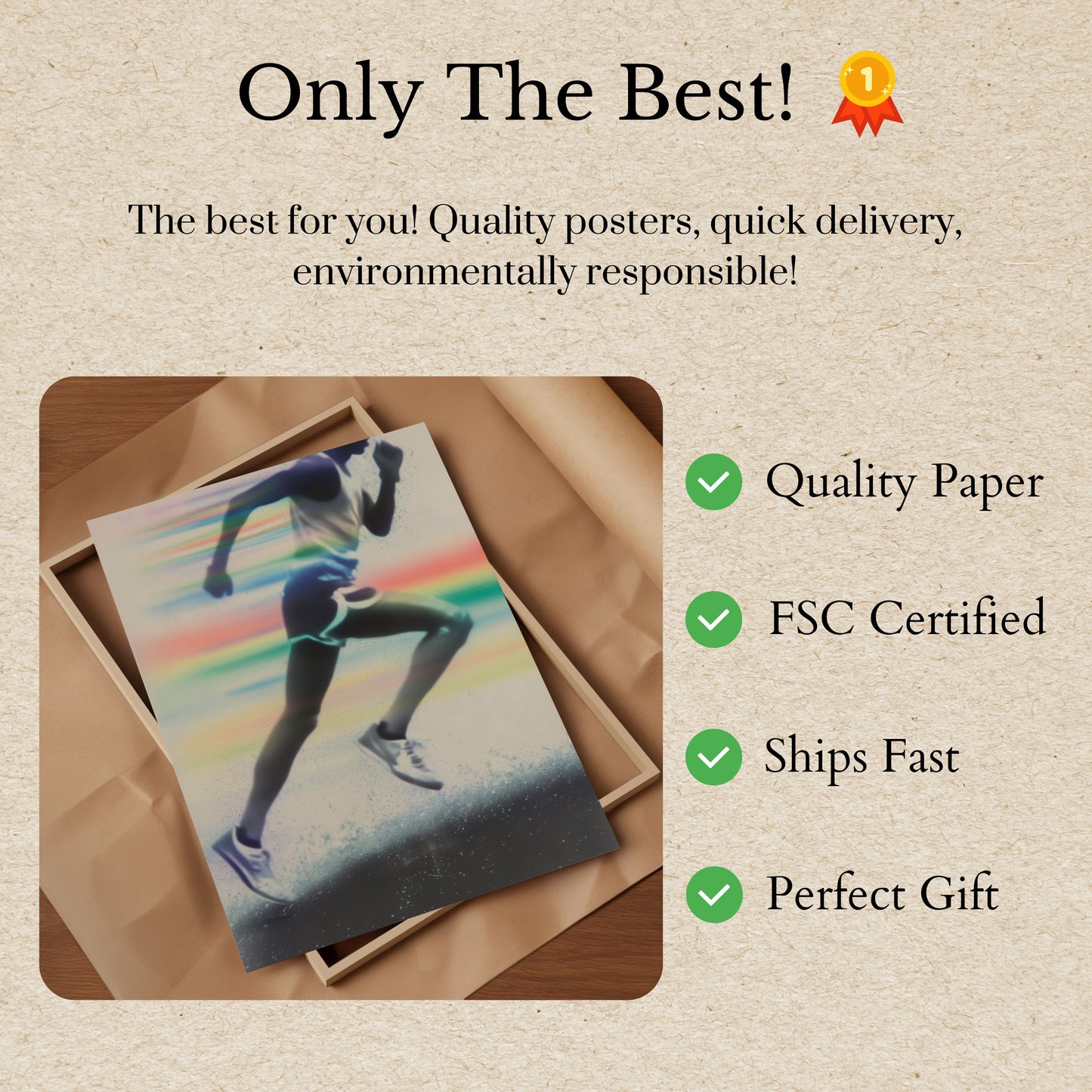 Rainbow Motion Running Poster