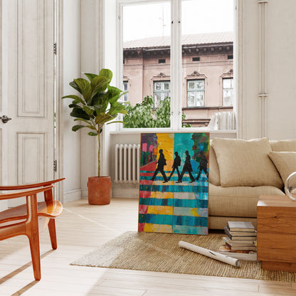 Iconic Beatles Abbey Road Remix Poster