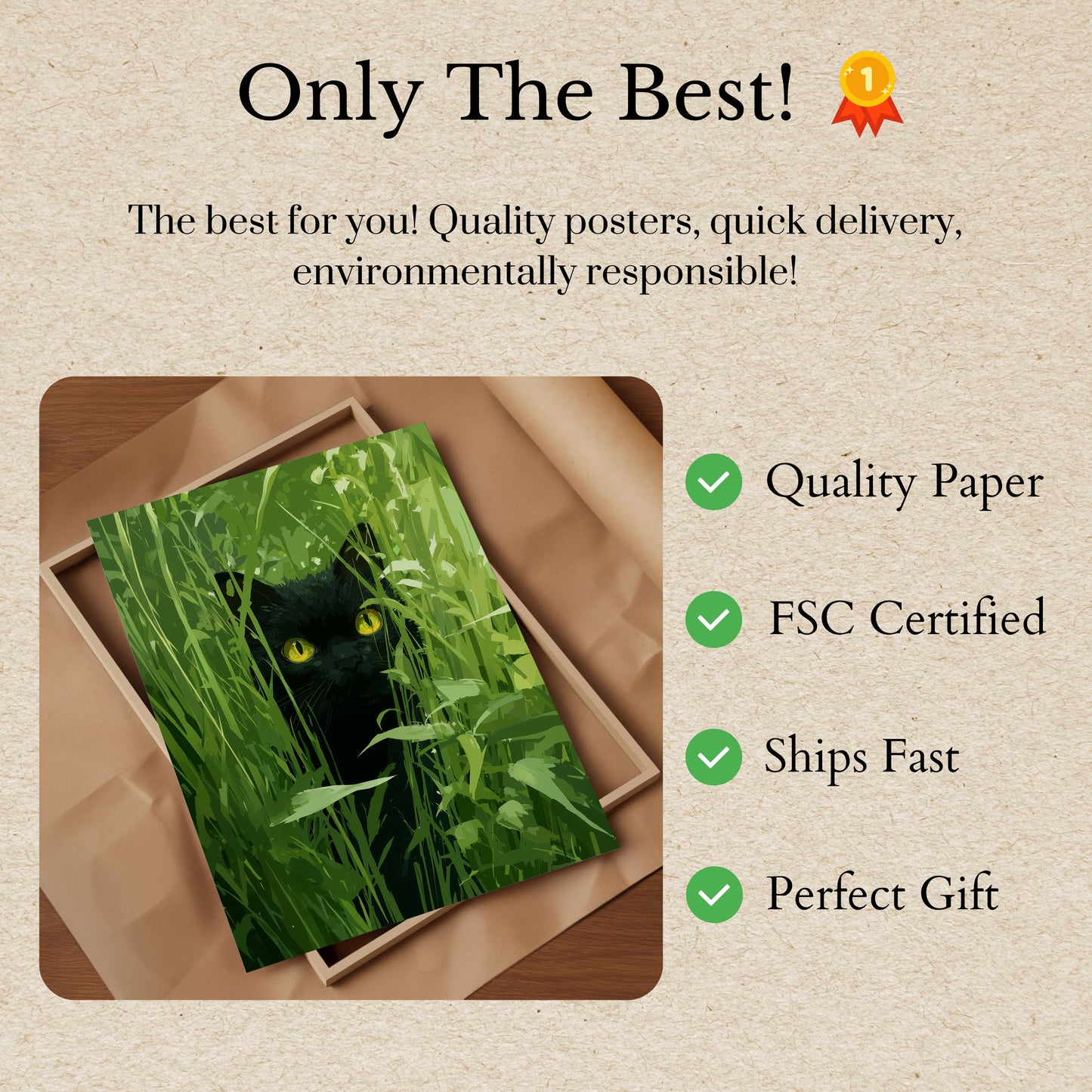 Smaragdblick Katzen-Poster