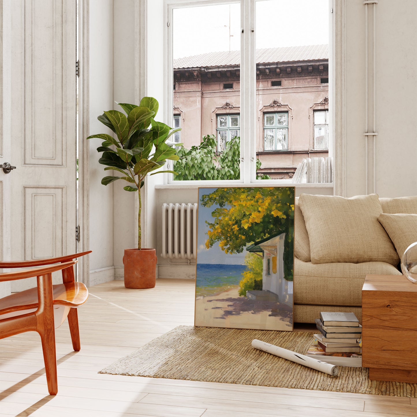 Sunny Coastal Retreat Poster