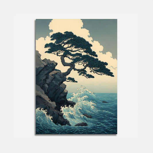 Poster Albero Bonsai Costiero Oceano