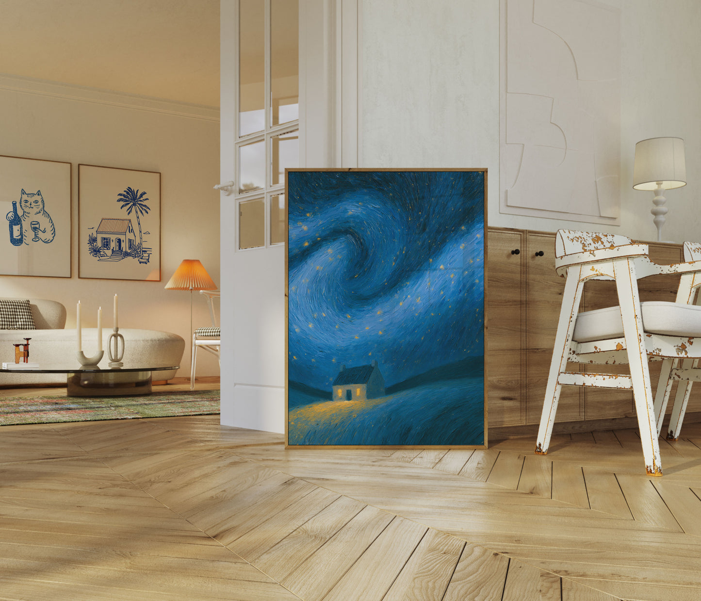 Poster Notte Stellata sul Cottage
