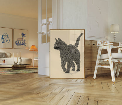 Llama Maze Pattern Poster