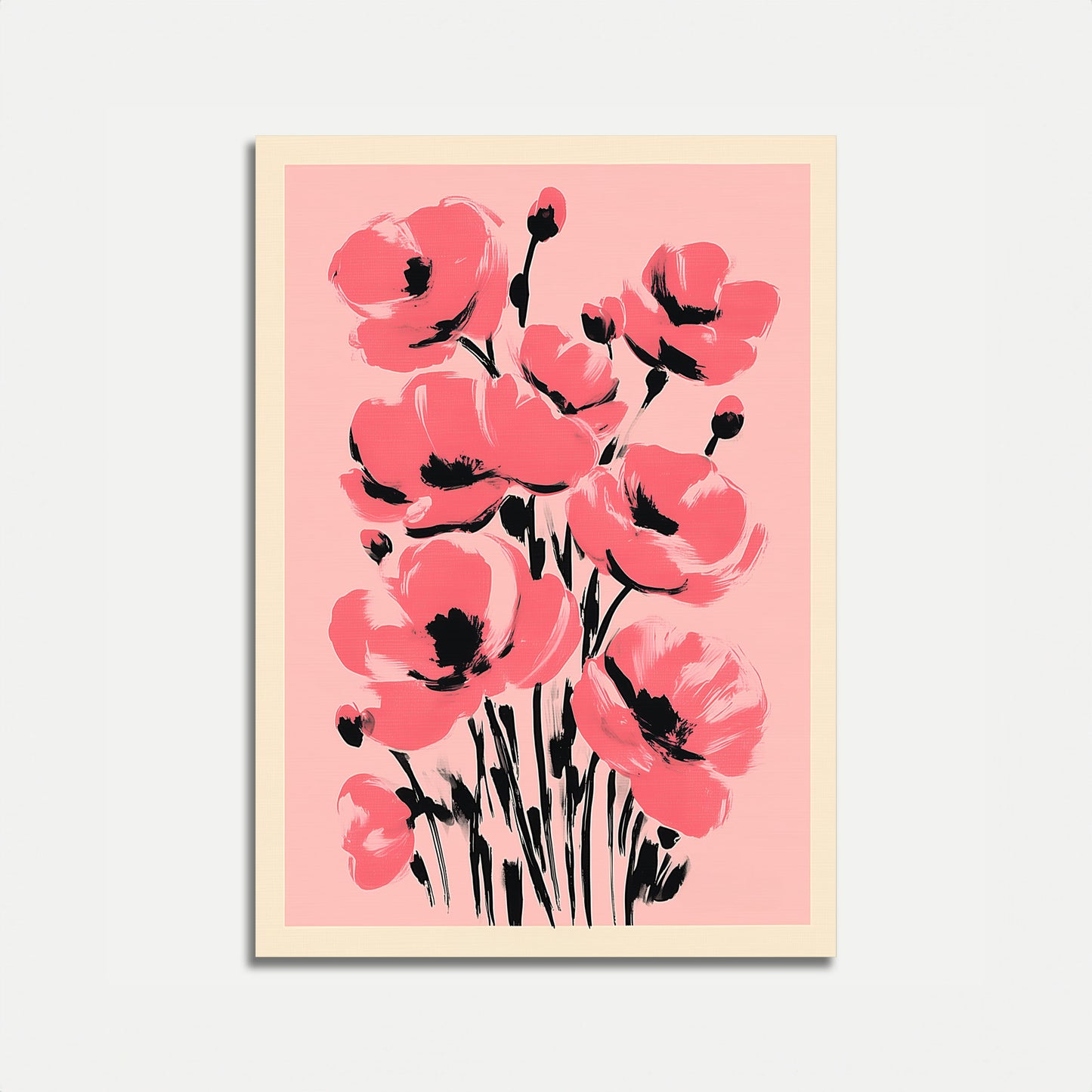 Pink Poppy Flower Poster