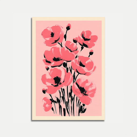 Pink Poppy Flower Poster