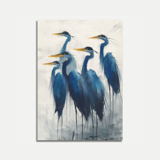 Blauer Reiher in Aquarell Poster