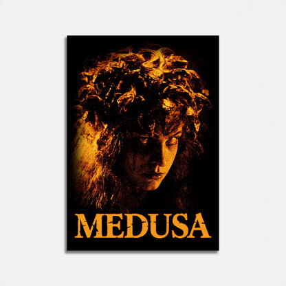 Plakát s mytologickým portrétem Medúzy