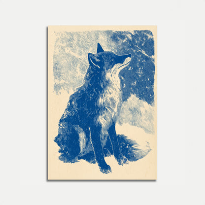 Corgi Looking Up Poster