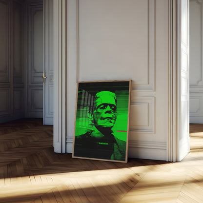 Frankenstein Monster Neon Poster