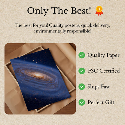 Spiral Galaxy i dypt rom plakat