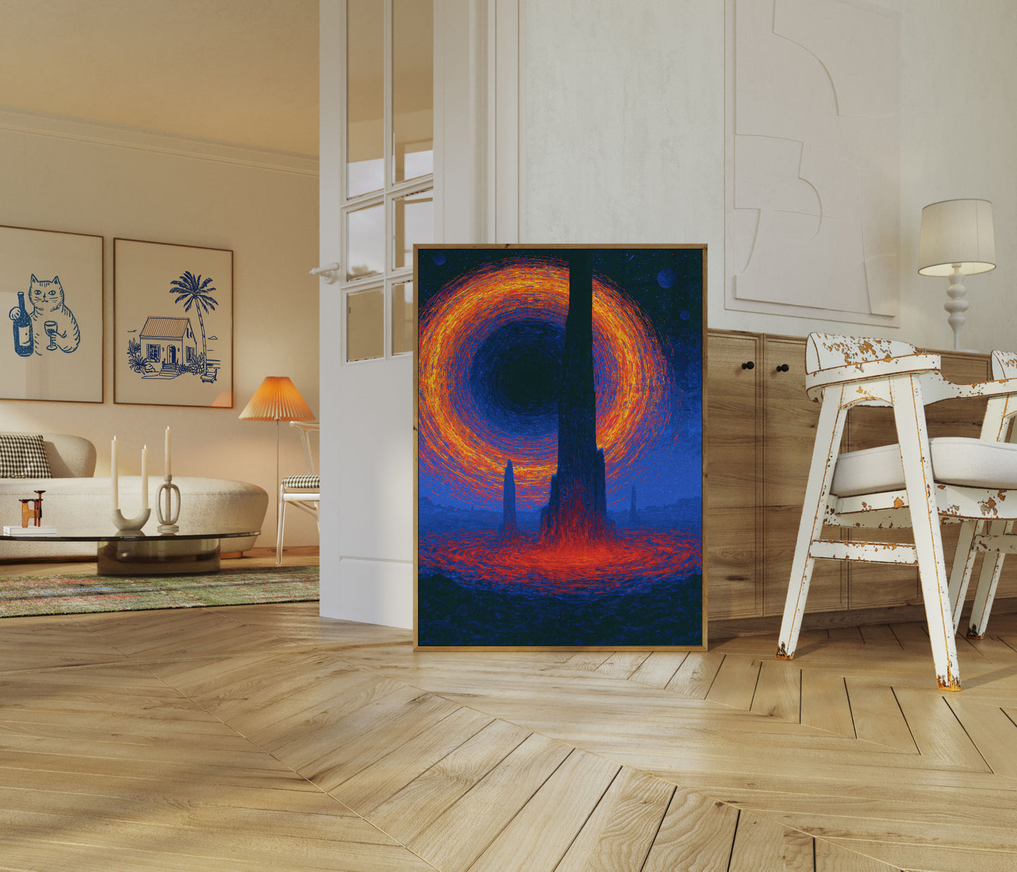 Cosmic Portal in Desert Poster