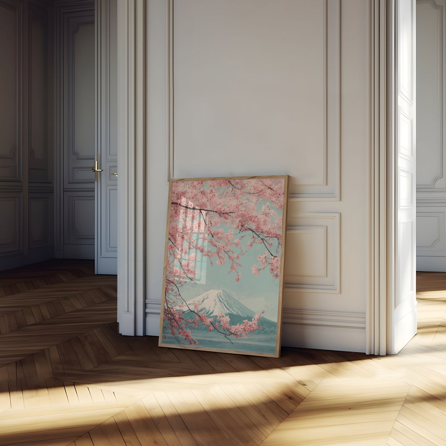 Mount Fuji Cherry Blossoms Poster