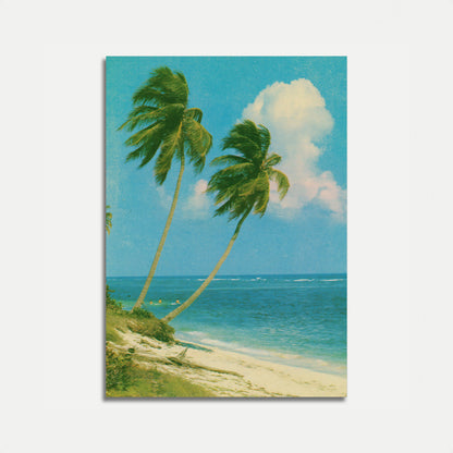 Tropische Palmenstrand-Paradies-Plakat