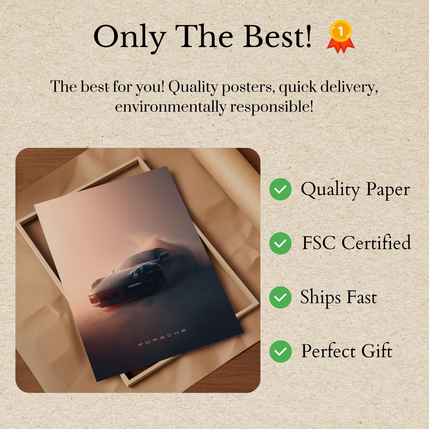 Elegance in Motion Porsche Poster