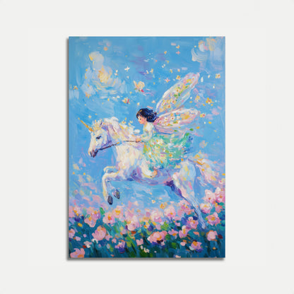 Fairy on Winged Horse Poster