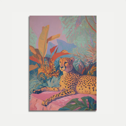 Póster de guepardo exótico en la jungla