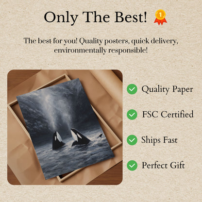 Orche nelle Montagne Nebbiose Poster