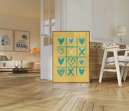 Poster Tic-Tac-Toe dell'Amore Vince