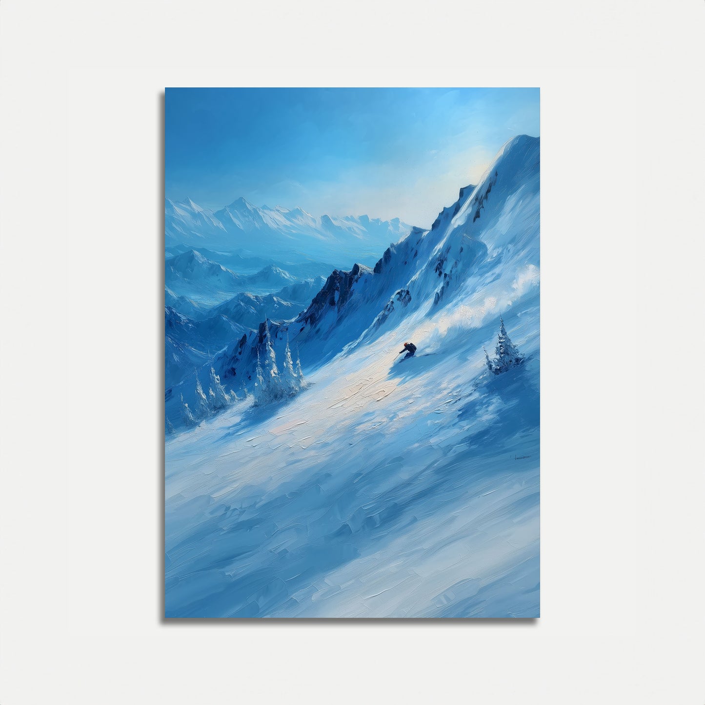 Extreme Ski Mountain Descent Poster
