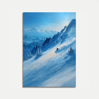 Extreme Ski Mountain Descent Poster