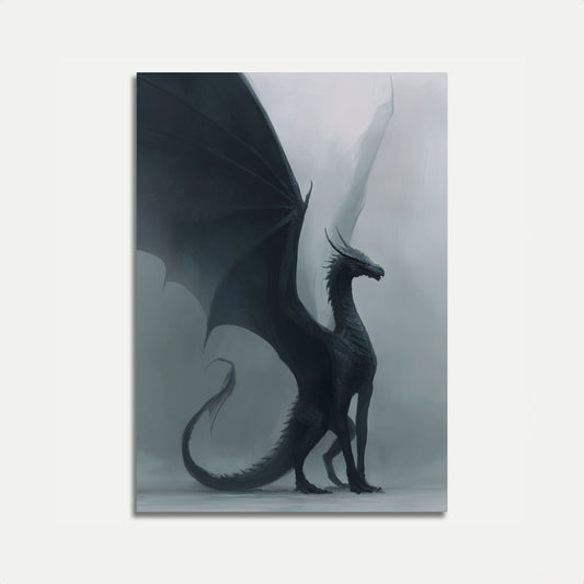 Póster del guardián del dragón de obsidiana