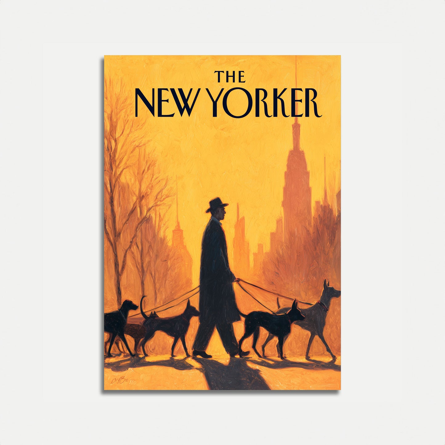 New York City Dog Walker Poster