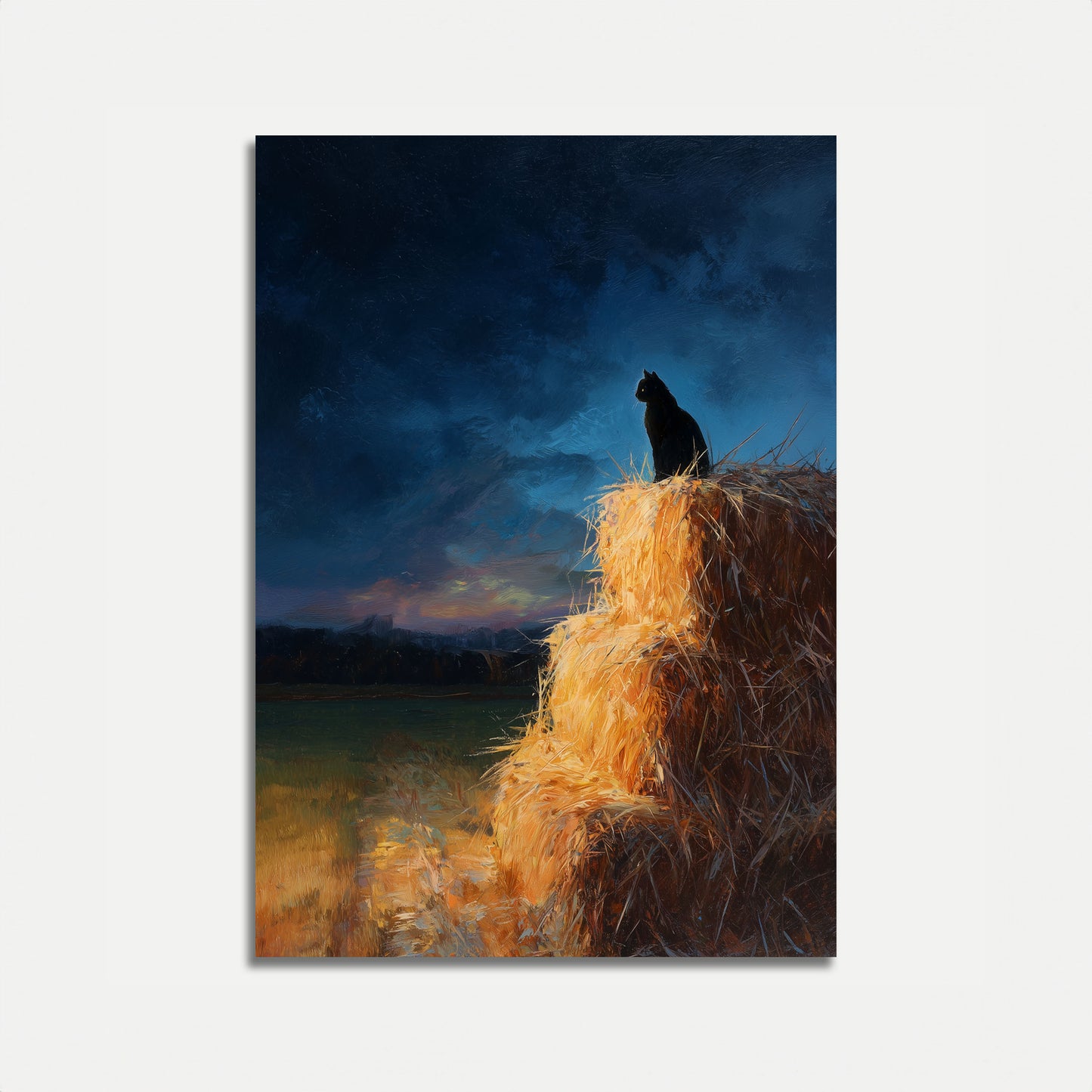 Cartel del Gato Negro al Atardecer