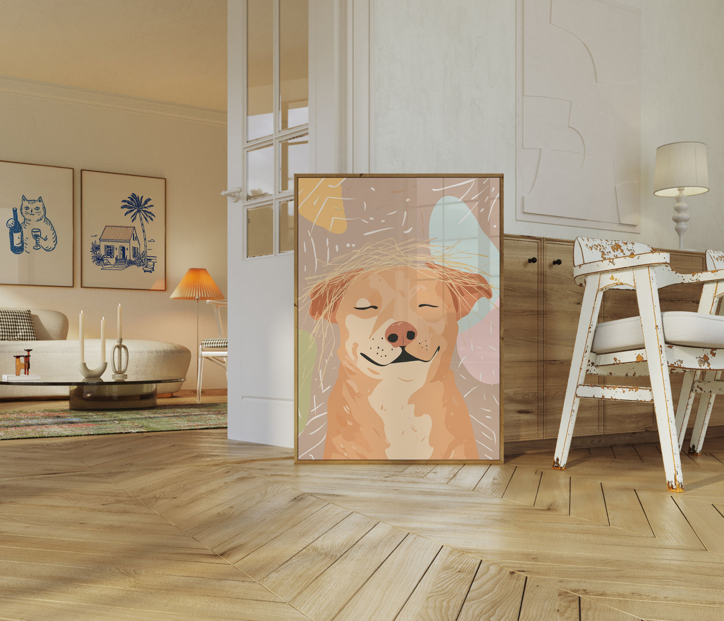 Glad Leende Hund Poster