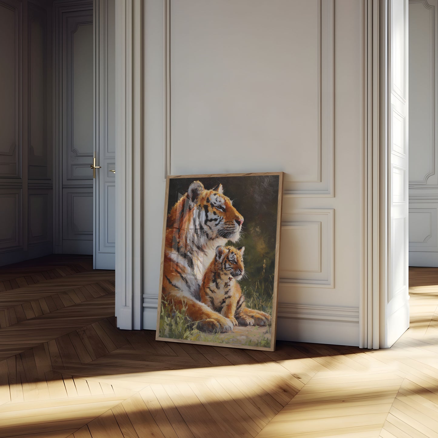 Majestic Tiger and Cub Poster
